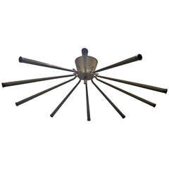 Large Italian 1950s Chandelier / Flush Mount by Stilnovo 11