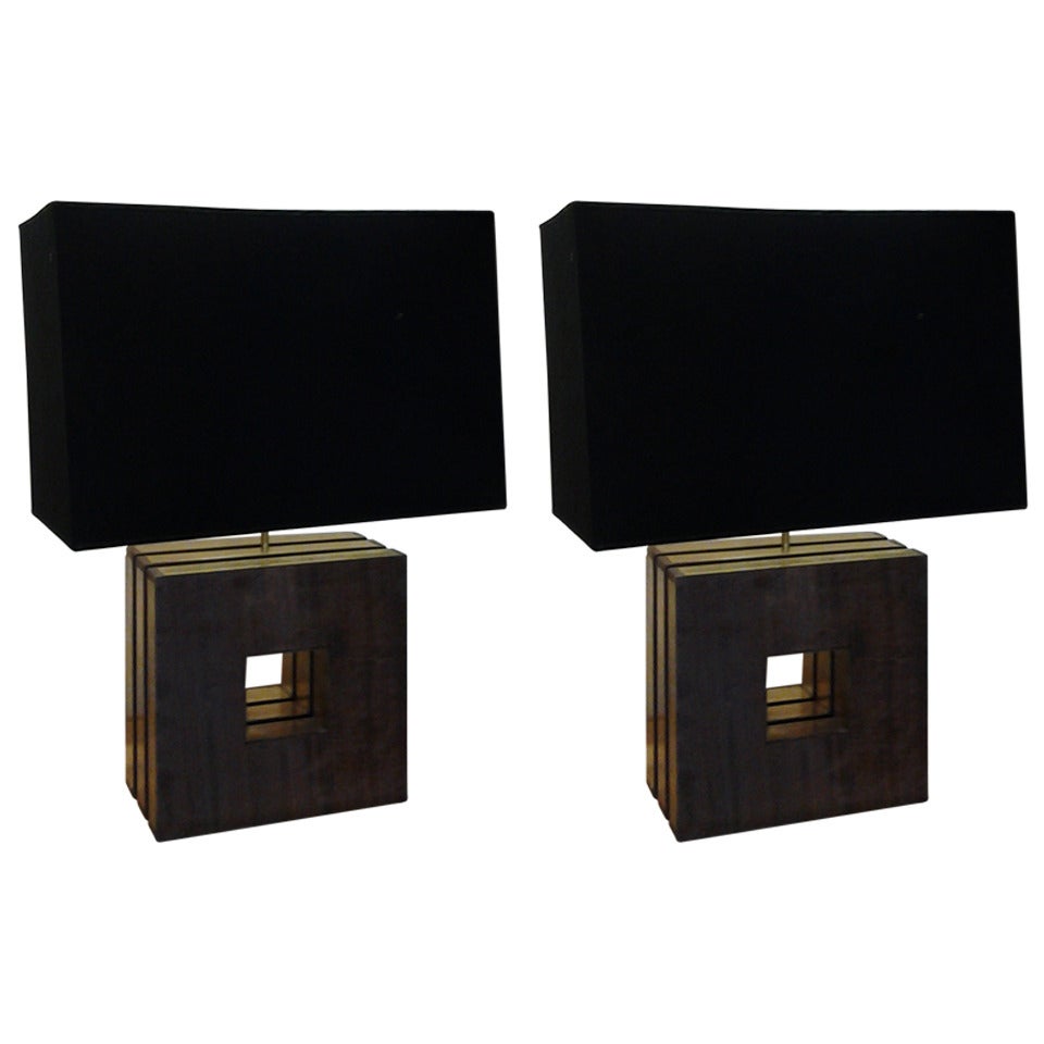 Two Pairs of Italian Modernist Table Lamps by Carla Venosta