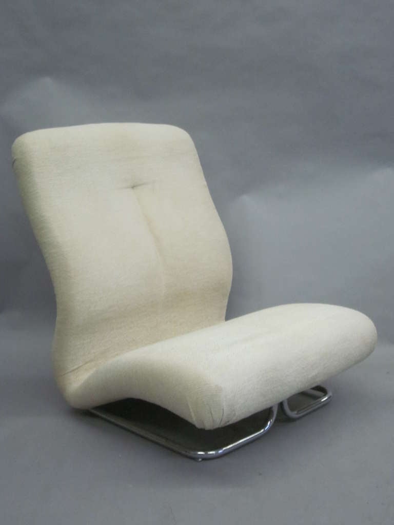 Mid-Century Modern Paire rare de fauteuils de salon italiens modernes du milieu du siècle / de l'ère spatiale par IPE en vente