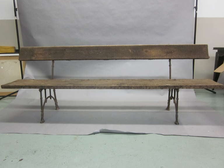 Cast Two Large French 19th Century Napoleon III Garden Benches / Settees