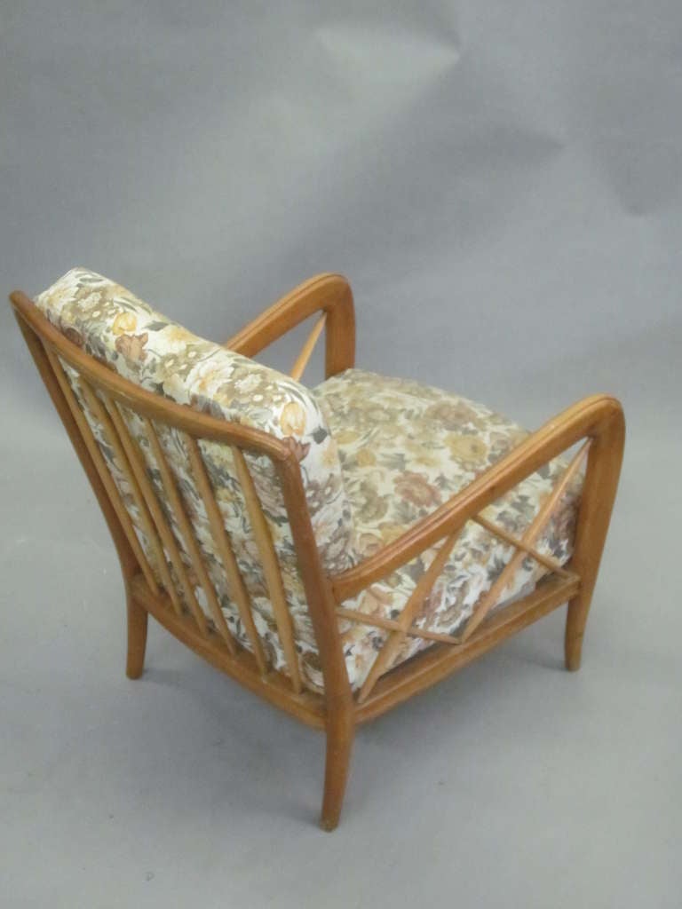 Mid-Century Modern Pair of Armchairs Attributed to Paolo Buffa