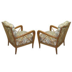 Pair of Armchairs Attributed to Paolo Buffa