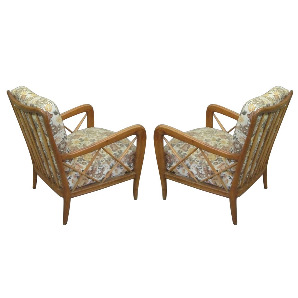 Pair of Armchairs Attributed to Paolo Buffa
