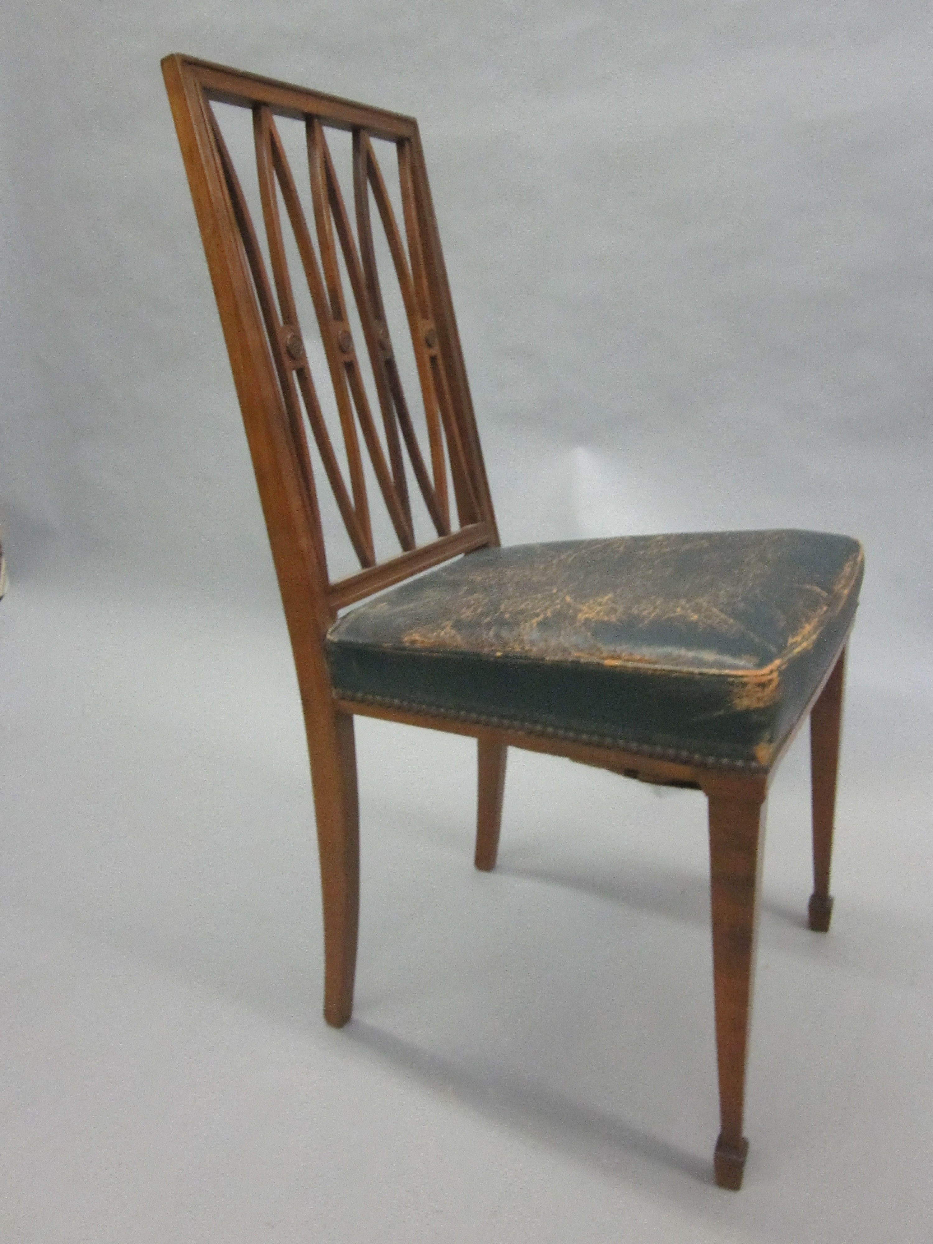 2 French Modern Neoclassical Desk Chairs / Side Chairs, Attributed Andre Arbus
