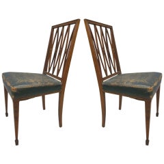 Vintage 2 French Modern Neoclassical Desk Chairs / Side Chairs, Attributed Andre Arbus