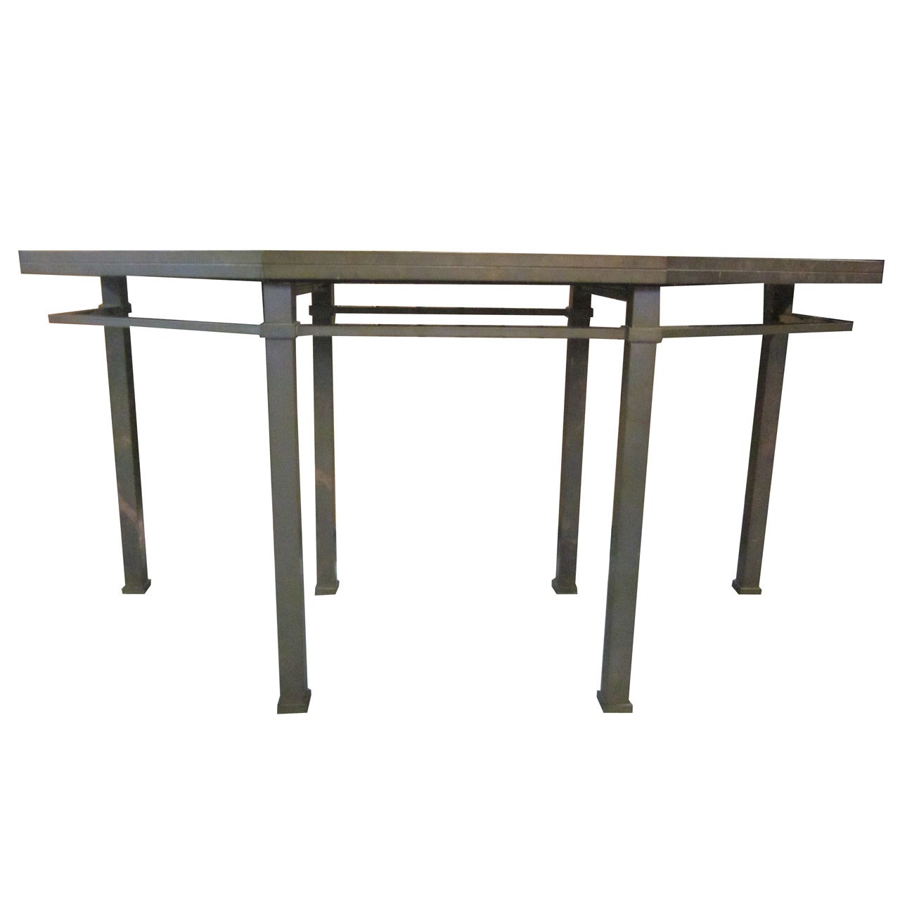 Large French Mid-Century Modern Bronze Console by Guy Lefevre for Maison Jansen