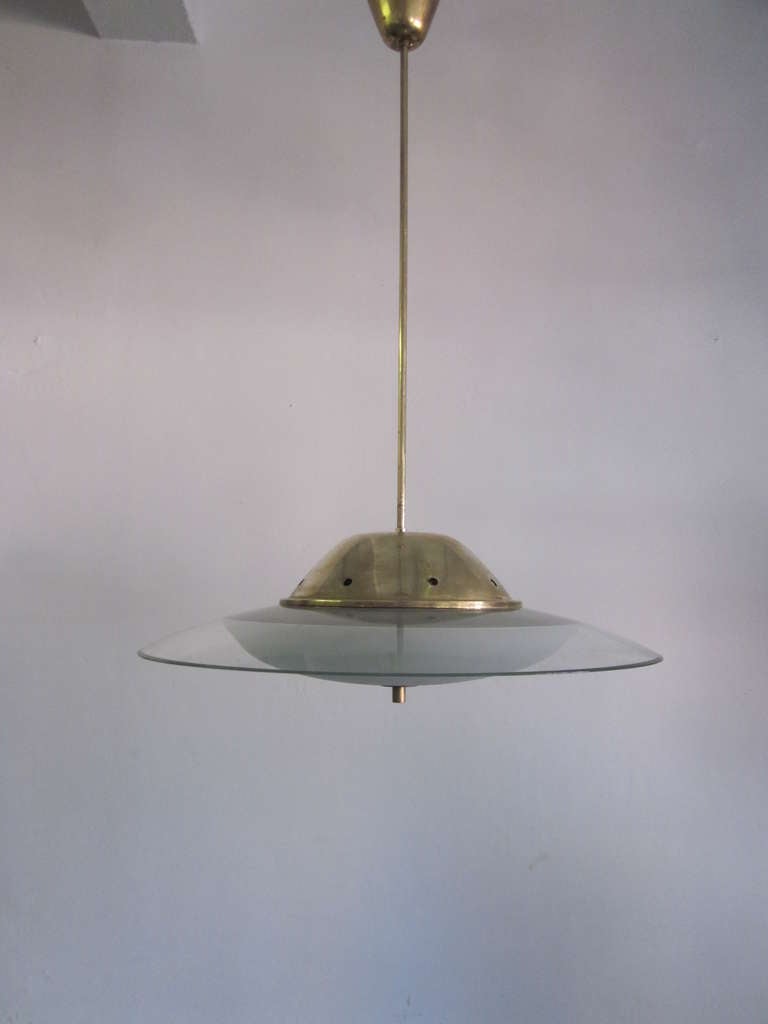 Chandelier by Pietro Chiesa for Fontana Arte In Good Condition In New York, NY