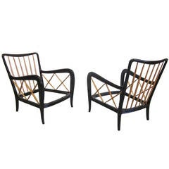 Pair of Modern Neoclassical Armchairs Attributed to Paolo Buffa 11