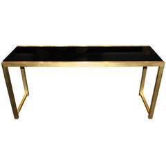 French Brass Console Table