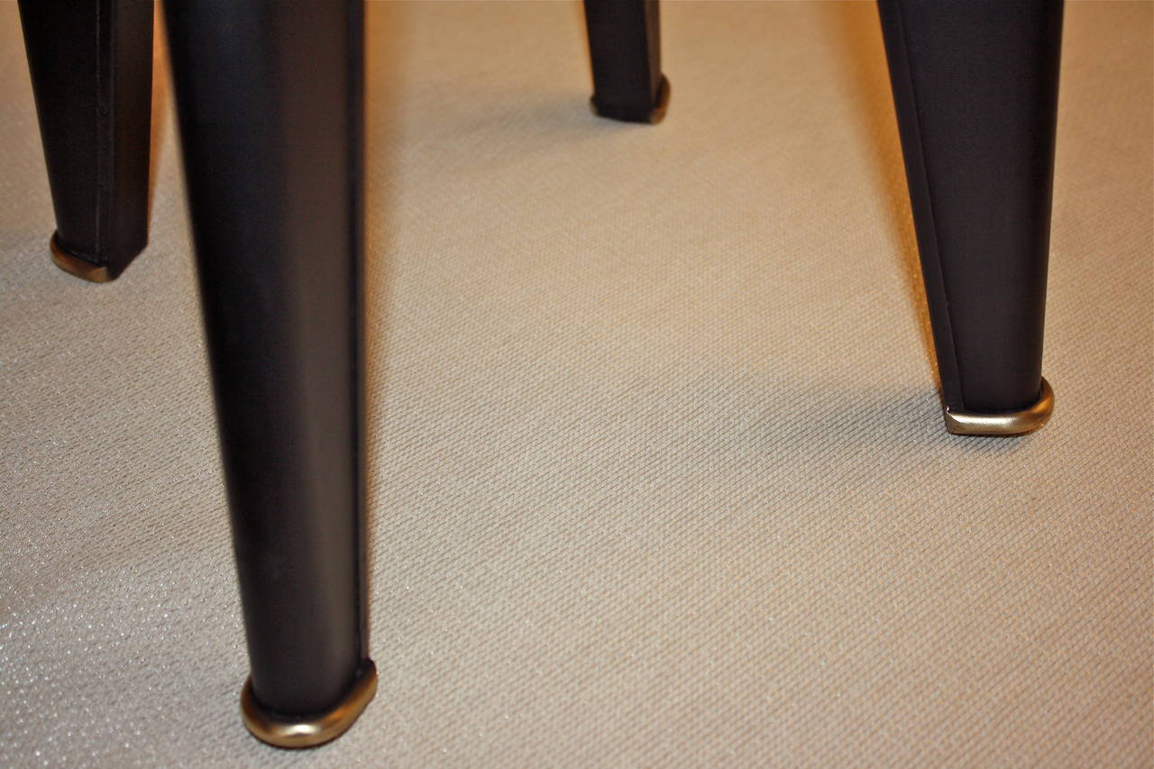Powder-Coated Pair of Piano Stools by Dominique for the Clemenceau Aircraft Carrier