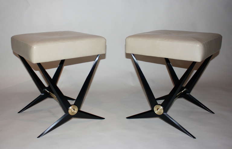 Pair of Jacques Tournus Benches