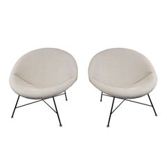 Pair of Large Crescent Chairs