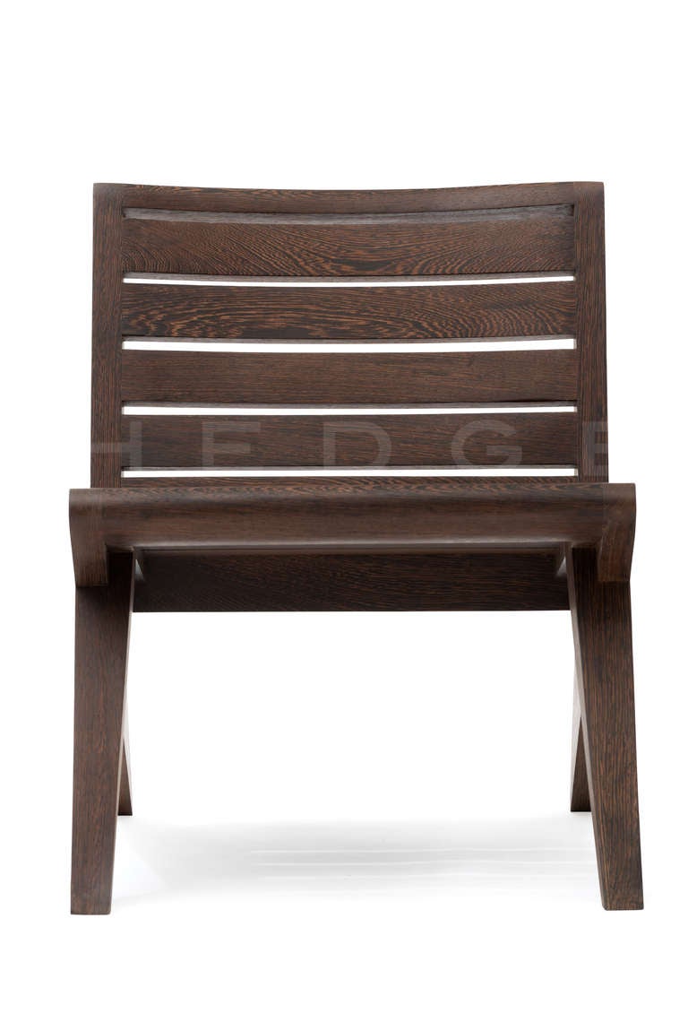 Modern Michael Boyd Wedge Series Arrowhead Wengé Chair For Sale