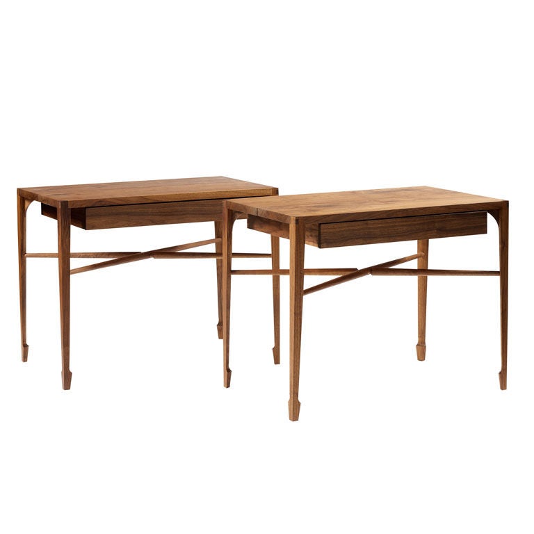 Christopher Kurtz Quarter Round Side Table For Sale