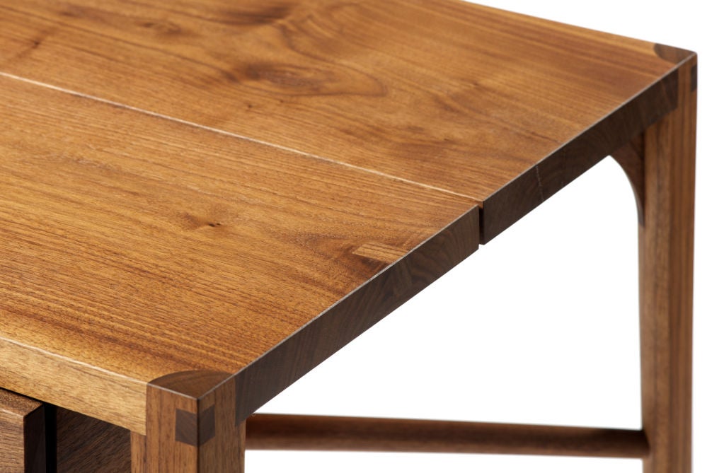 American Christopher Kurtz Quarter Round Side Table For Sale