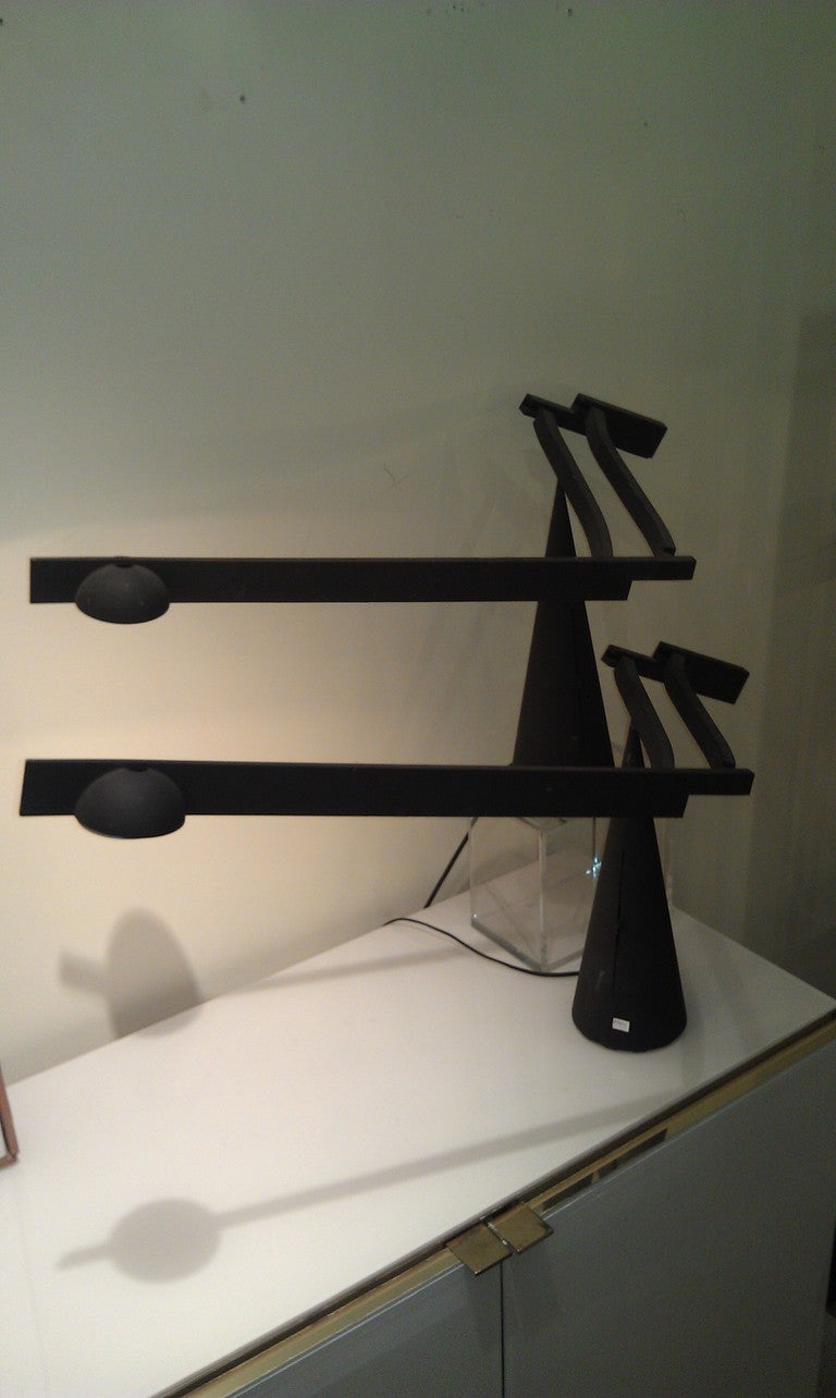 Pair "Tabla" Carbon Fiber Lamps