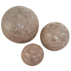 Set of 3 Maitland-Smith Marble Balls