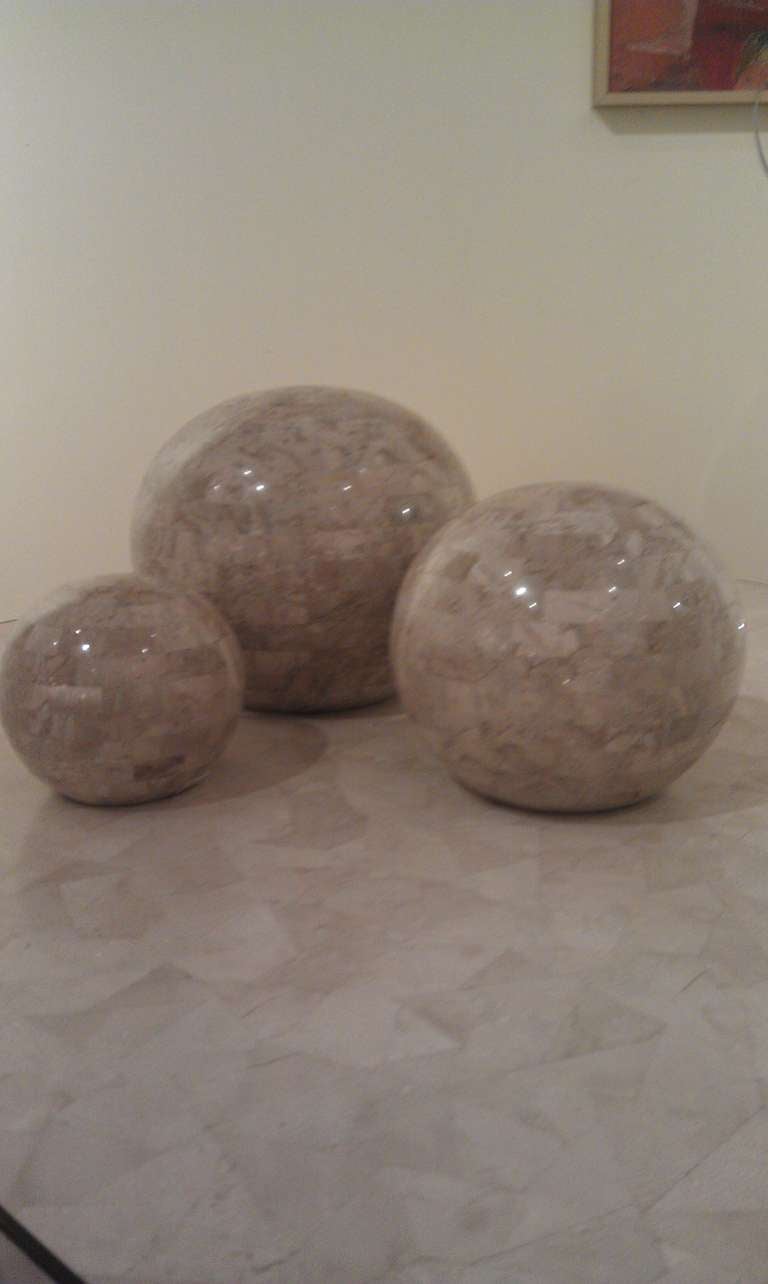 Set of 3 Maitland-Smith Marble Balls