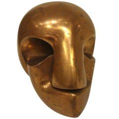 Modernist Bronze Head
