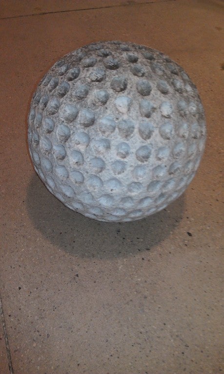 Large concrete golf ball from a Country Club, upstate New York