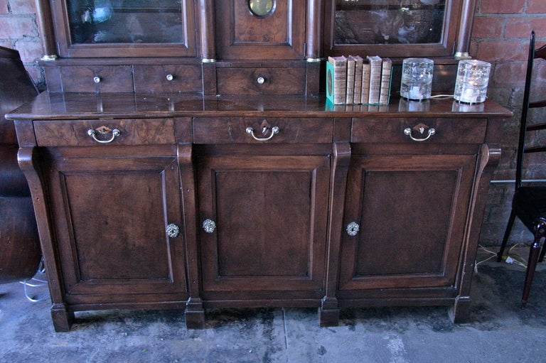 18th C. Empire Credenza with Clock In Excellent Condition In Los Angeles, CA