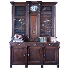18th C. Empire Credenza with Clock 1