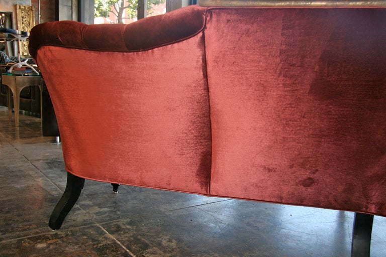 19. Jahrhundert Tuft-Sofa mit Blattgold/Eisen-Pflanzgefäß im Angebot 2