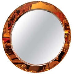 Vintage Italian Scalloped Mirror 1960s