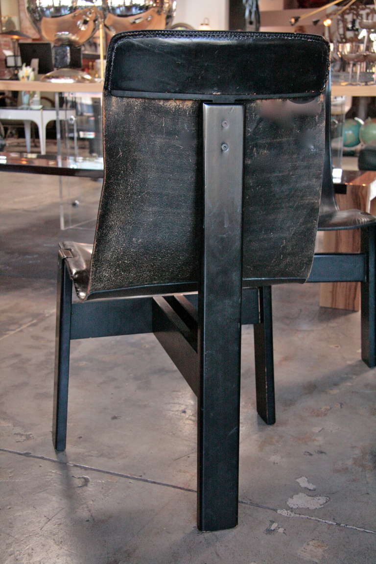 Leather Four leather Angelo Mangiarotti 