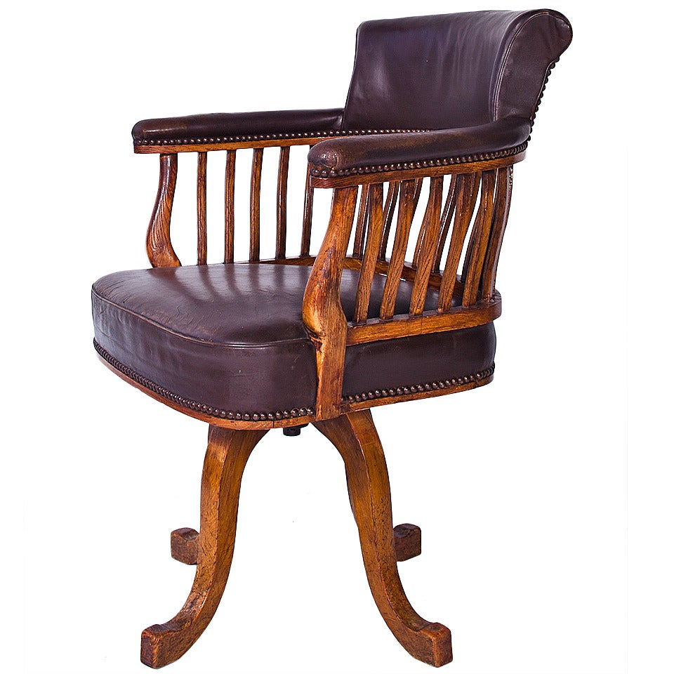 Italian 1920s Office Swivel Chair