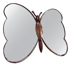 Italian 50's Brass Butterfly Mirror