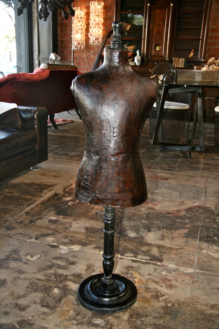 Italian 19th C. Leather Dress Model In Good Condition In Los Angeles, CA