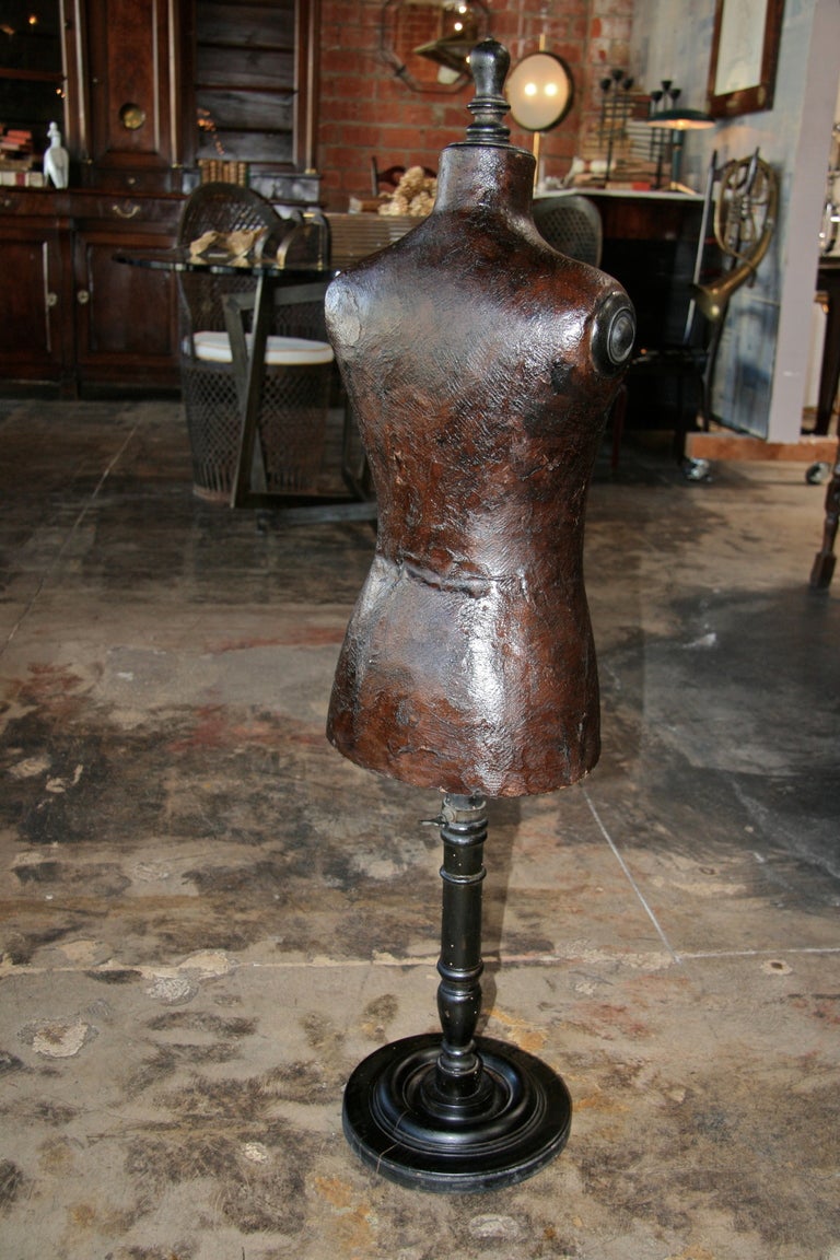 Italian 19th C. Leather Dress Model 2