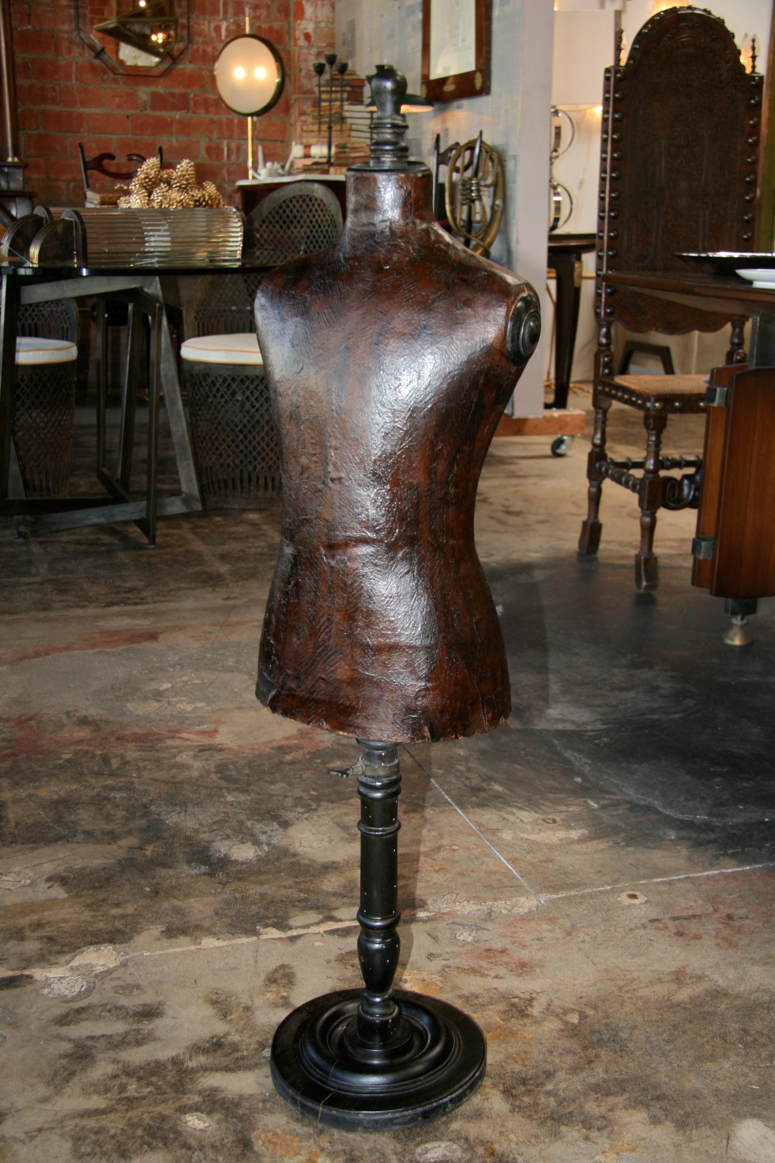 Italian 19th C. Leather Dress Model