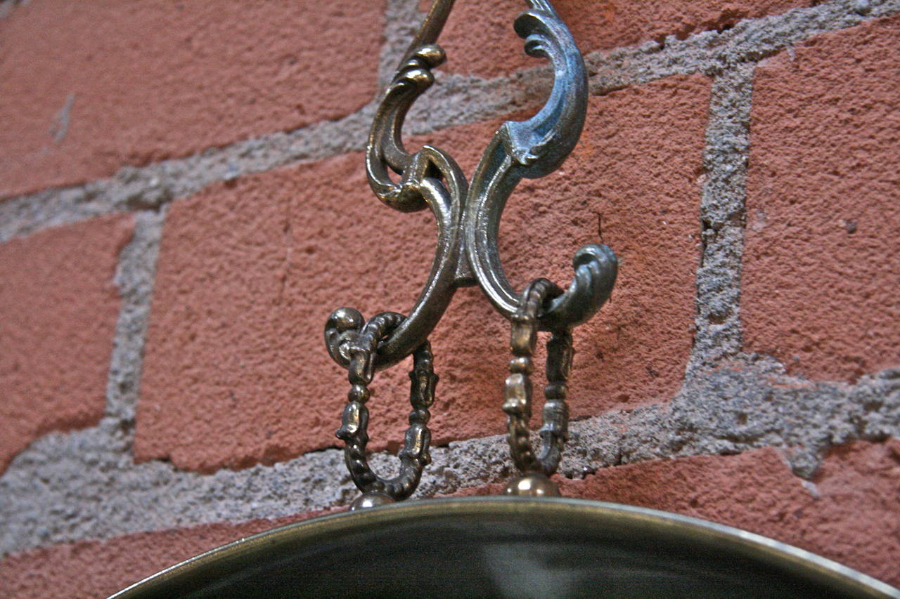 Italian Bronze Mirror with Chain 2
