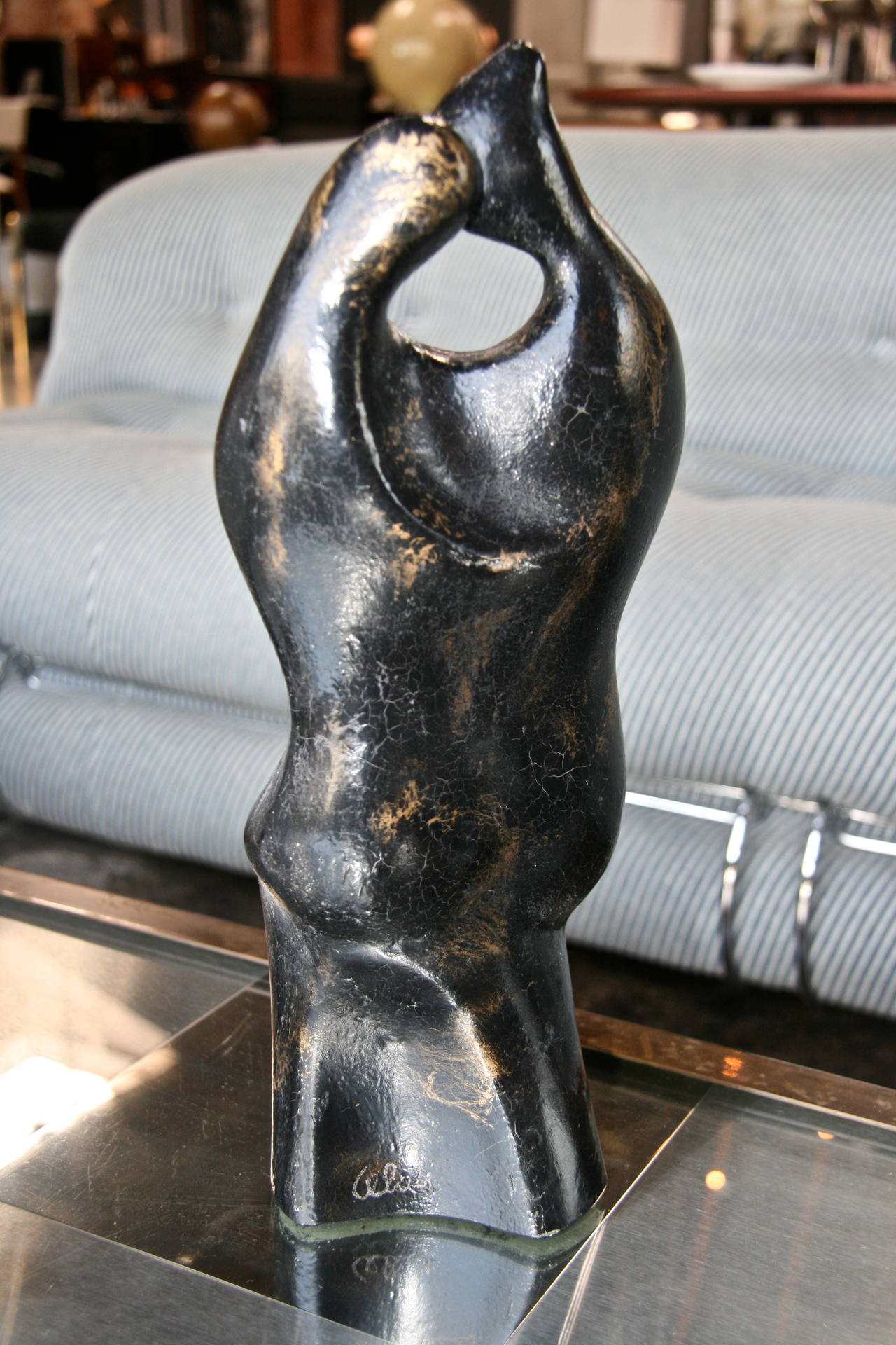 Italian Sculpture in Gold Marble 