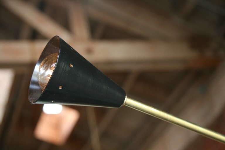 Métal Lampe spoutnik italienne surdimensionnée en vente