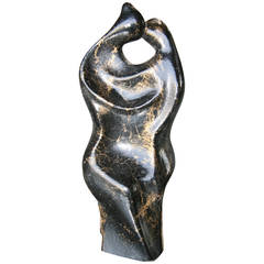 Italian Sculpture in Gold Marble "Amanti" by Gianni Celati 8
