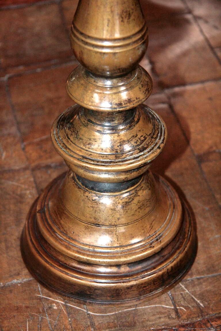 18th Century Italian Bronze Candlesticks 3