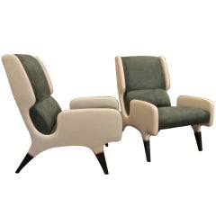 Pair of Gio Ponti Cut-Out Armchairs 1964
