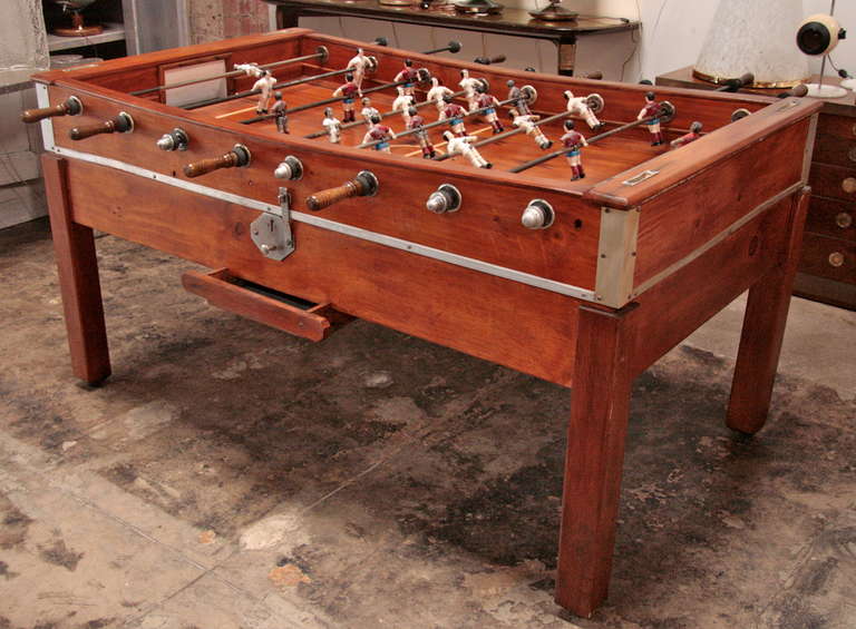 Oversized oak foosball table calls for super sized fun and chicness to any room...