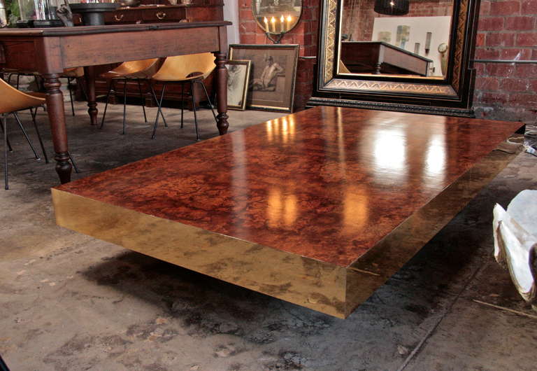 Large Coffee Table Attributed to Willy Rizzo In Excellent Condition In Los Angeles, CA