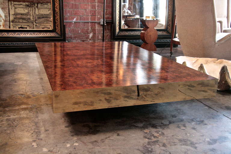Italian Large Coffee Table Attributed to Willy Rizzo
