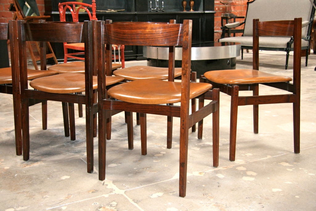 Mid-20th Century Six Gianfranco Frattini Chairs For Sale
