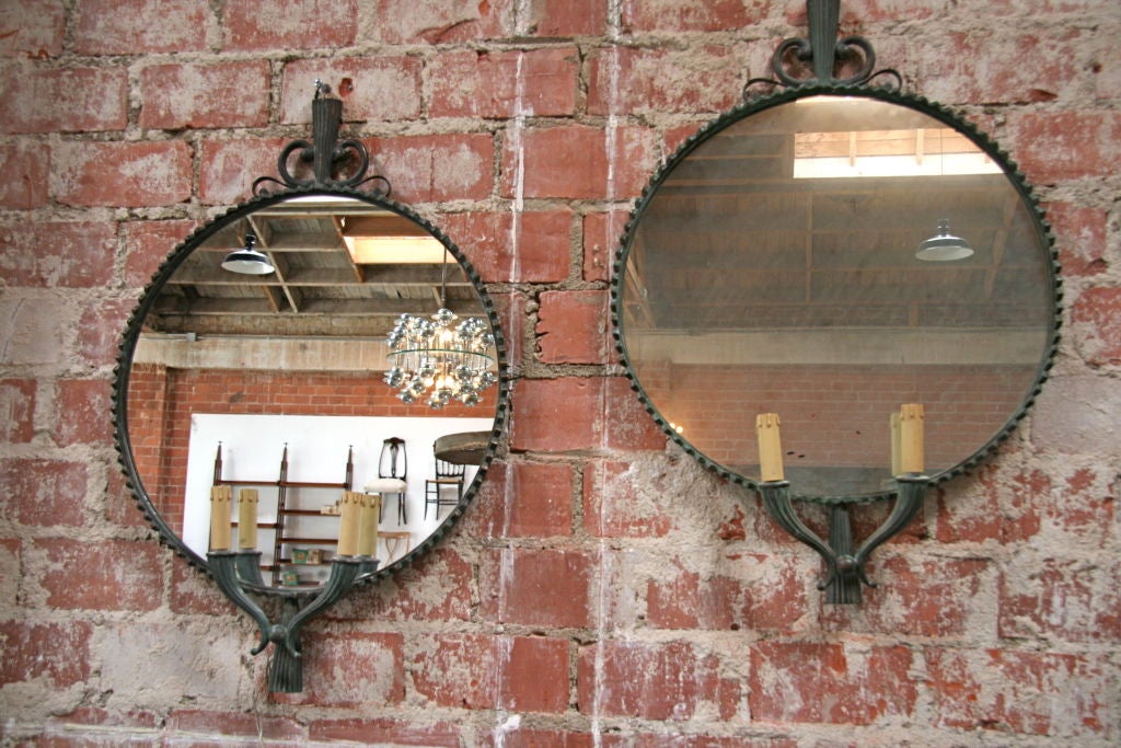 Italian Bronze Wall Light Mirrors