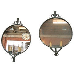 Italian Bronze Wall Light Mirrors
