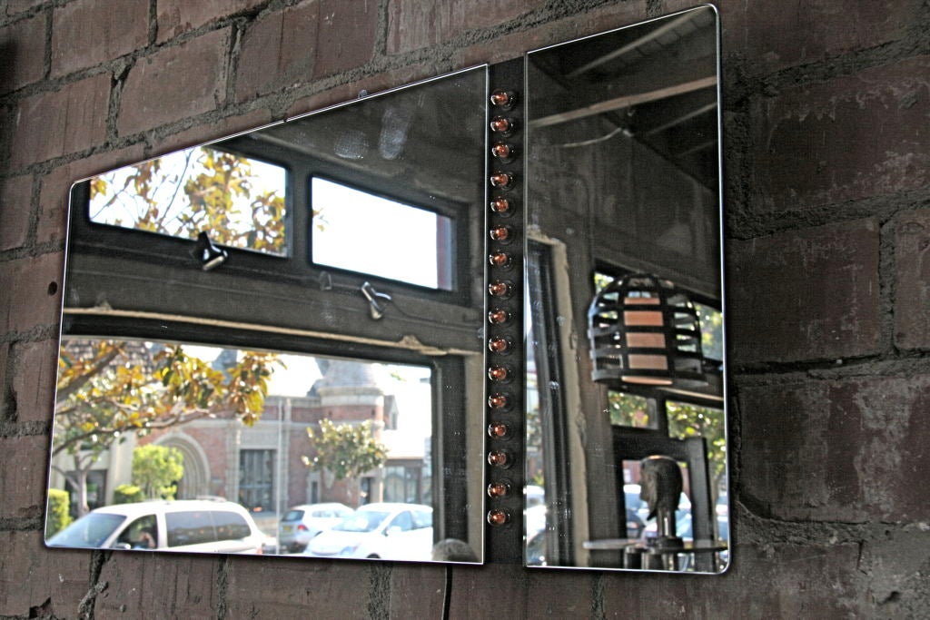 Italian Gino Sarfatti Illuminated Wall Mirror