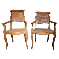 Pair Antiques Walnut Barber Chairs 9