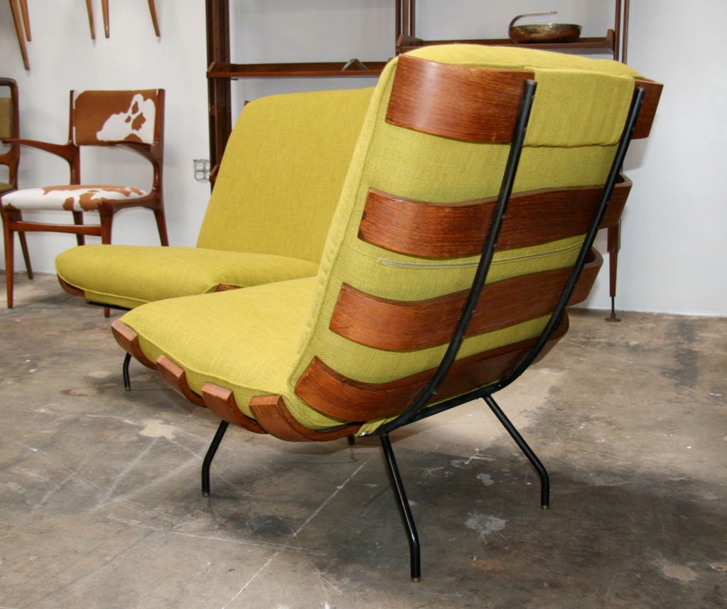 Italian Carlo Hauner Pair of Lounge Chairs