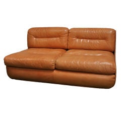 Italian 68s Leather Sofa by R.Bonetto & G. Stoppino